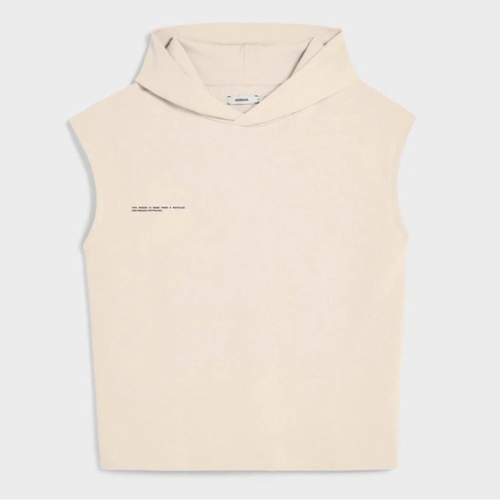 Pangaia Sand Recycled Cotton Sleeveless Hoodie